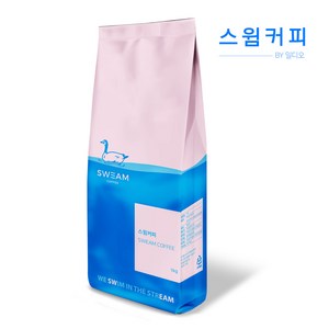 스윔커피 리버 블렌드 원두커피 (달콤쌉싸름한 맛) 1kg 홀빈(분쇄안함), 1개