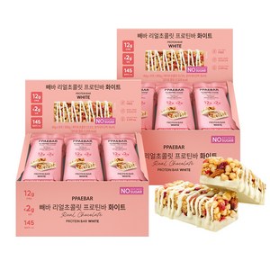 제로슈가 프로틴바 빼바 리얼초콜릿 프로틴바 화이트, 360g, 2개