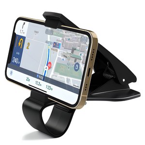 챌린지하이브리드 360도 회전 계기판 차량용 거치대, 블랙, 1개