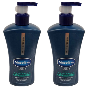 바세린 맨 48 아워 모이스처 바디 & 페이스 로션 패스트 앱소빙, 600ml, 2개