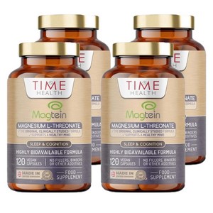 타임헬스 마그테인 트레온산 마그네슘 120캡슐 2100mg, 4개, 120정