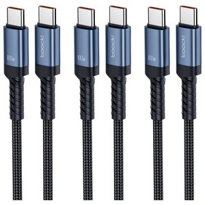 Toocki 단선 방지 E Marker 칩 100W C to C 타입 초고속 메탈 충전 케이블