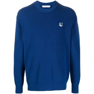 메종키츠네 로고 패치 니트 스웨터