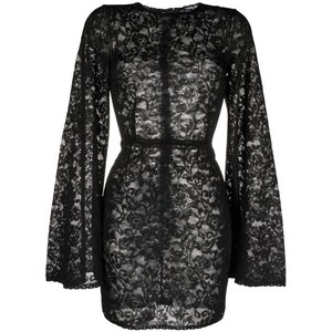 돌체앤가바나 와이드 소매 레이스 미니 드레스, 블랙계열, Italy 42(KR 55)