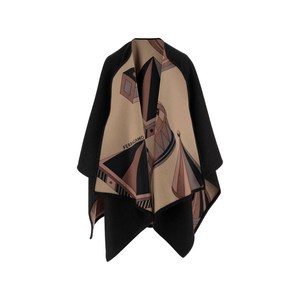 페라가모 리버서블 기하학 케이프