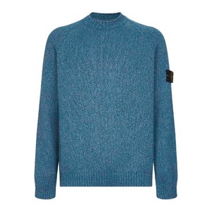 스톤 아일랜드 래글런 소매 크루 넥 스웨터, 블루계열, Standard L(KR 100)