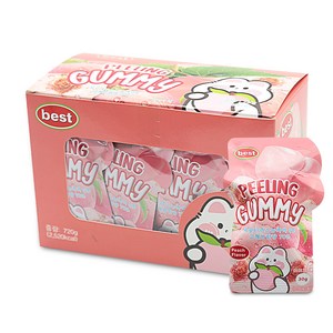 베스트 필링 구미 복숭아맛 젤리 30g x 24개 (1통)