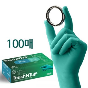 니트릴장갑 일회용고무장갑 [안셀]터치앤터프 92-600 10인치, 1개