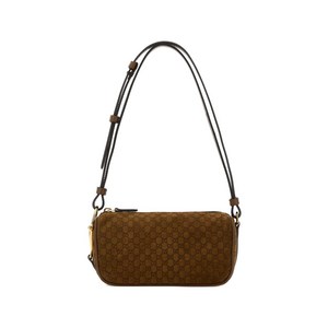 구찌 GG 모티프 스웨이드 숄더 백