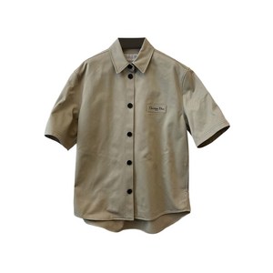디올 이비에라 로고 패치 반소매 셔츠, 베이지계열, FR 36(KR 44)