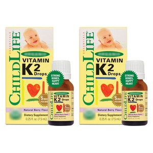 차일드라이프 비타민 k2 드롭 내추럴 베리 플레이버, 7.5ml, 2개