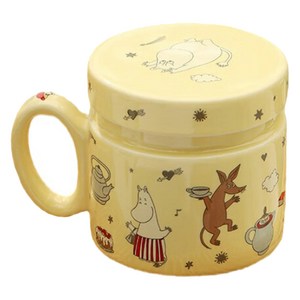 StarR 무민 플라워 머그컵 뚜껑 포함