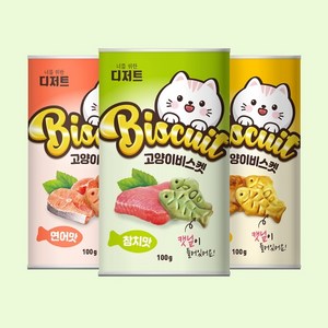 [너를위한디저트] 고양이 캣닢 비스켓 과자 간식 참치맛 연어맛 치킨맛 100g, 5통