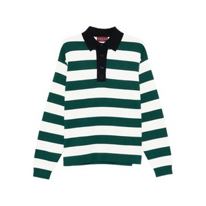 구찌 스트라이프 폴로 셔츠, 그린계열+화이트계열, Standard M(KR 105)