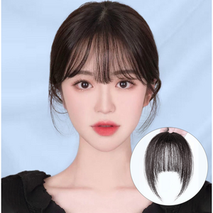 오비안 볼륨 시스루뱅 헤어피스 앞머리 가발, 1개, 자연갈색