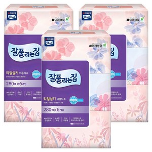 잘풀리는집 천연펄프 미용티슈 2겹, 280개입, 18개