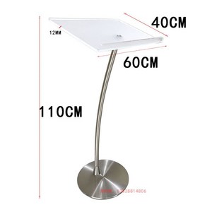 아크릴 강연대 무대 웨딩 강의대 사회자 연설 호텔 연단 단상 시상식 투명 교회 행사 방수, C. 반투명 패널 강연대 (실측 사진 참조)