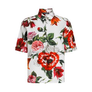 돌체앤가바나 코튼 셔츠, 화이트계열+레드계열, Italy 40(KR 44)