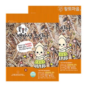 황토마을 꽃을든 맥반석오징어 120g+120g, 2개