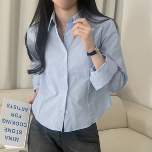 쪼예 데일리 핀턱 언발 사계절 긴팔 셔츠 남방