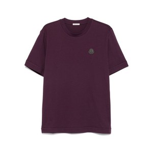 몽클레르 로고 장식 코튼 티셔츠, 바이올렛/보라계열, Standard L(KR 100-180)