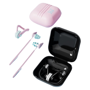 알레도브라 수영 귀마개 코마개 세트 실리콘 이어플러그 소음 방지 차단, 블랙&그레이, 1세트