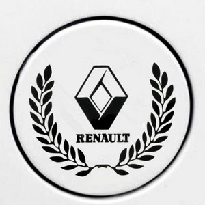 르노 RENAULT 스티커 차량용 범퍼 휀다 튜닝 주유구 데칼스티커, 블랙, 1개