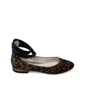 토즈 앵클 스트랩 포니 이펙트 발레리나 플랫 슈즈