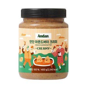 안단 아몬드버터 크리미 100%, 1개, 400g