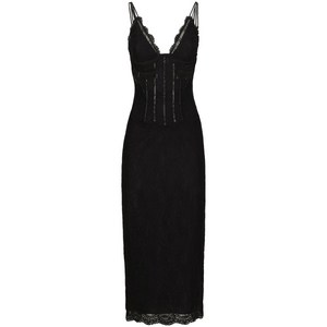 돌체앤가바나 레이스 슬립 드레스, 블랙계열, Italy 46(KR 77)