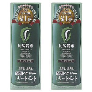 리시리 흰머리용 헤어 컬러 트리트먼트, 다크브라운, 2개