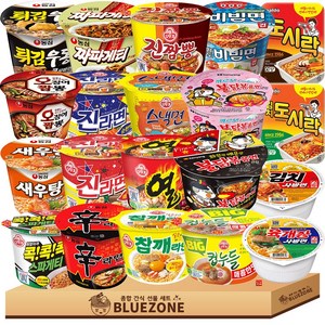 용기라면20종 세트(신라면+새우탕+오짬+튀우+짜파게티+육사발+김사발)+(진매+진순+참깨+스낵+콕콕스파+진짬+열+빅컵누들매콤)+(불닭+까르보+팔도비빔+도시락+김도)