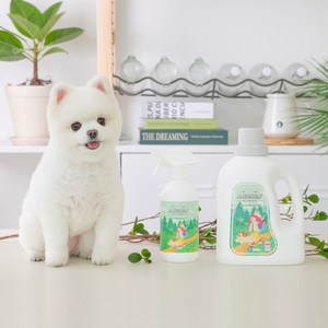 뽀숑 반려동물탈취제 4가지향 2.5L+500ml 대용량 리필 세트 강아지 오줌냄새 고양이 냄새, 숲속의 산책 2.5L+500ml