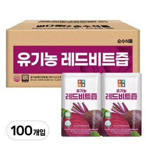 순수식품 유기농 레드 비트즙, 80ml, 100개