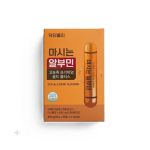 닥터풀리 마시는 알부민 고농축 프리미엄 골드 플러스 30p, 450g, 1개