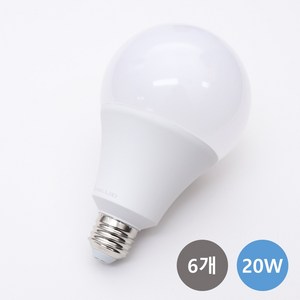 LONG LED 전구 20W, 6개, 주광색