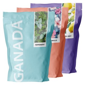 가나다 티백 허브차 3종 (총 75티백), 얼그레이+히비스커스..., 1세트