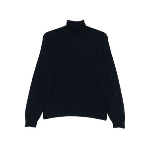 엠포리오아르마니 케이블 니트 터틀 넥 스웨터, 블랙계열, Standard M(KR 66)