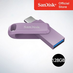 샌디스크코리아 공식인증정품 USB 메모리 Ulta Dual Go 울트라 듀얼 고 Type-C OTG USB 3.1 SDDDC3 128GB 라벤다퍼플, 1개