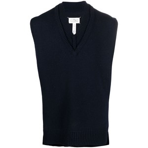 메종 마르지엘라 V넥 레이어드 베스트, 블루계열, Standard S(KR 95)