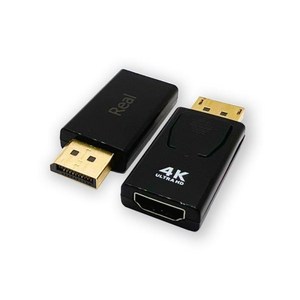 레알 Displayport1.2 to HDMI 4K 젠더 듀얼모니터 DP to HDMI 변환 RL004, 1개, 50mm