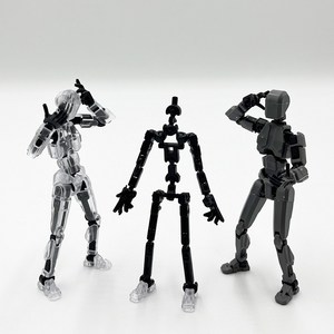 3D프린팅 다관절 DIY 액션 피규어 프라모델 로봇 데스크탑 장식 키덜트 장난감, 2개