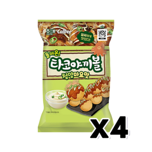 유어스 타코야끼볼 청양마요맛 봉지스낵 60g x 4개