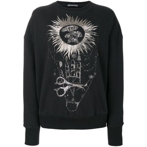 알렉산더맥퀸 자수 스웨트셔츠, 블랙계열, Italy 34(KR 22)