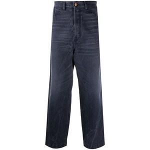 디젤 캐롯 D 프랭키 루즈 핏 스트레이트 진, 블루계열, Width/length (in) 33/32