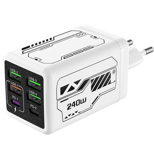 240W 6포트 4USB+2PD 충전 초고속 가정용 충전기 CDT102