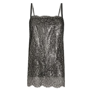 돌체앤가바나 라메 레이스 탑, 블랙계열+실버계열, Italy 46(KR 77)