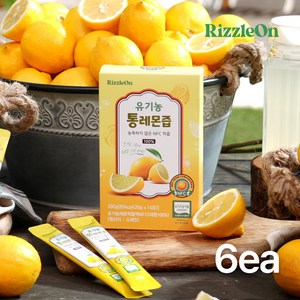 [리즐온] 유기농 통레몬즙 20g x 14포 6박스, 280ml