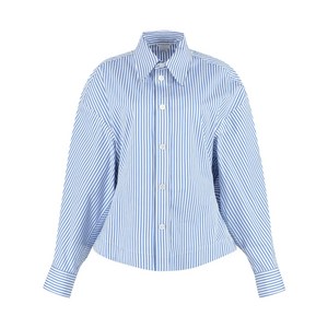 보테가 베네타 스트라이프 포플린 셔츠, 화이트계열+블루계열, Italy 40