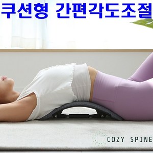 코지스파인 허리스트레칭 기구 허리교정기 굽은등 펴기 척추 일자허리 교정 스파인코렉터 허리디스크, 시크블랙-매쉬, 1개